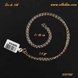 Cadena de Oro de 10k 1X1...