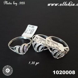 ANILLO DAMA PLATA LEY .925...