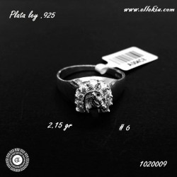 ANILLO DAMA PLATA LEY .925...