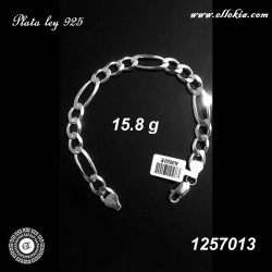 Pulsera Figaro 3x1 Plata...