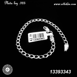 Pulsera Barbada Plata Ley...